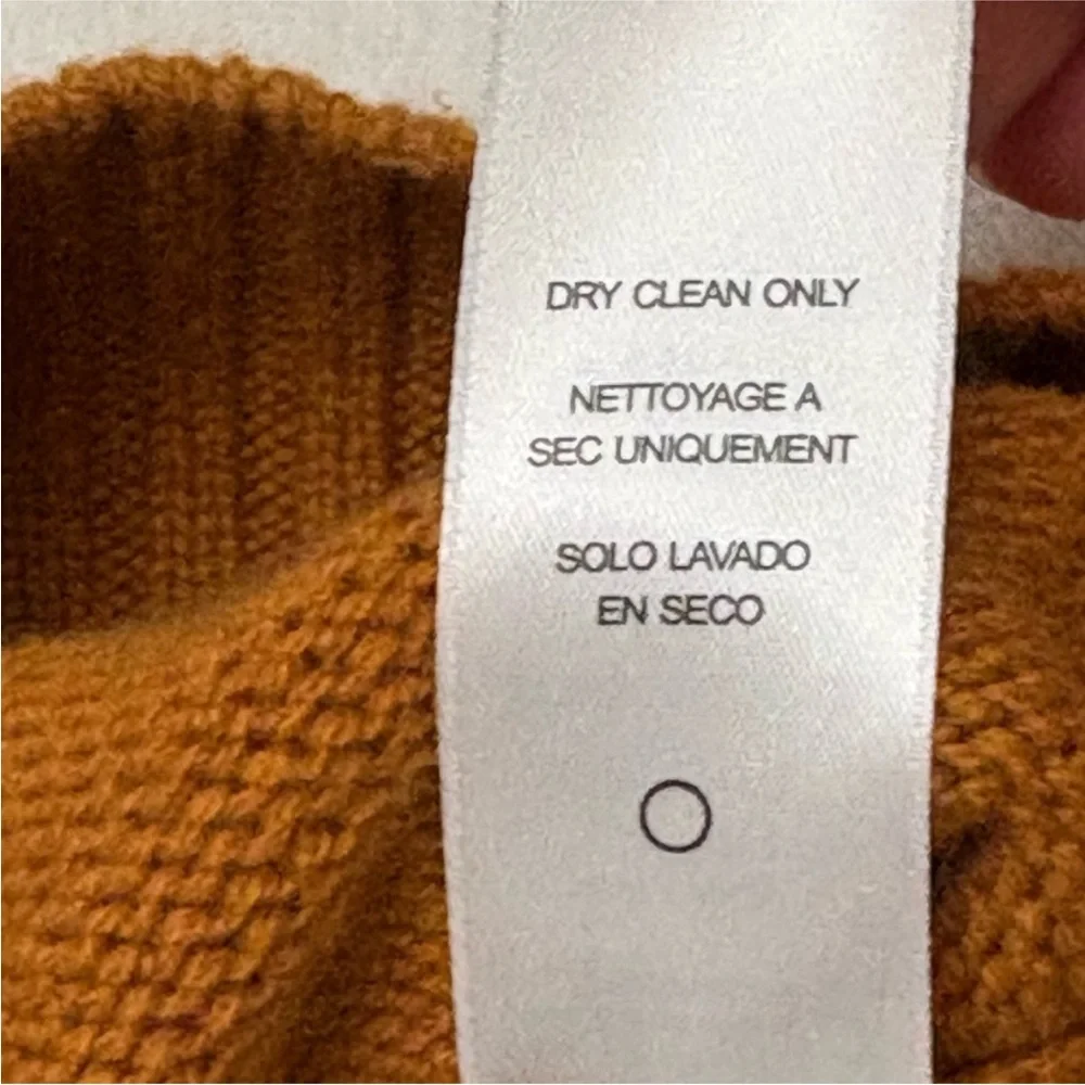 Frame Denim Men's Cashmere Crewneck Sweater in Mustard Size L